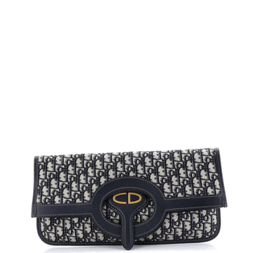 Christian Dior Fold Over Clutch Oblique Canvas