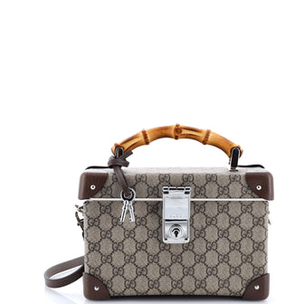 Gucci Bamboo Globe-Trotter Vanity Case GG Coated Canvas