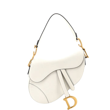 Christian Dior Saddle Handbag Leather Medium
