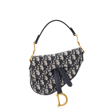 Christian Dior Saddle Handbag Oblique Canvas Mini