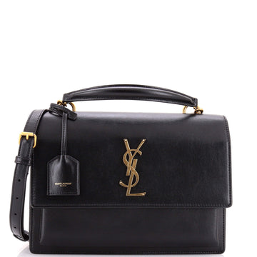 Saint Laurent Sunset Top Handle Shoulder Bag Leather Medium