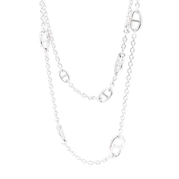 Hermes Farandole Long Necklace Sterling Silver 160