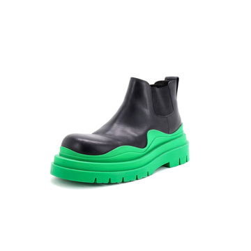 Bottega Veneta Men's Tire Short Chelsea Boots Leather and Rubber