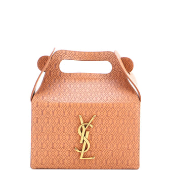Saint Laurent Take-Away Box Bag Monogram All Over Leather