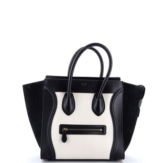 Celine Bicolor Luggage Bag Leather Mini