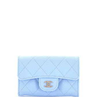 Chanel Classic Flap Card Case Quilted Caviar