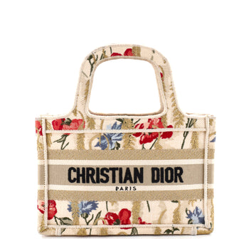 Christian Dior Book Tote Embroidered Canvas Mini