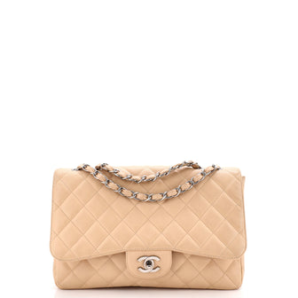 Chanel Classic Single Flap Bag Quilted Caviar Jumbo