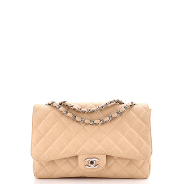 Chanel Classic Single Flap Bag Quilted Caviar Jumbo