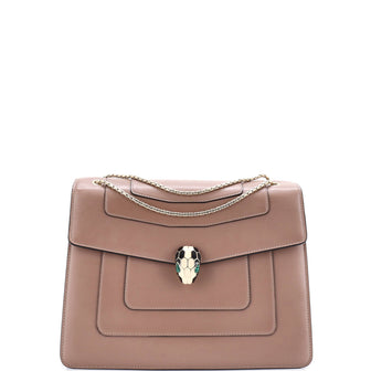 Bvlgari Serpenti Forever Square Shoulder Bag Leather Large