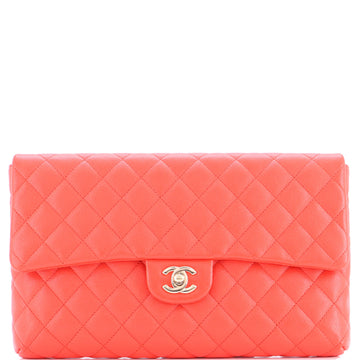 Chanel Classic Flap Clutch Quilted Caviar