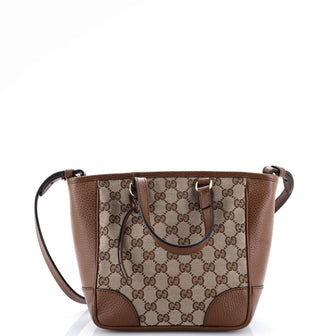 Gucci Bree Convertible Tote GG Canvas with Leather Small