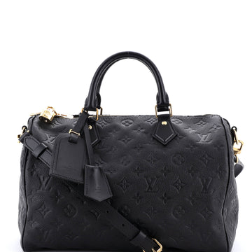 Louis Vuitton Speedy Soft Bandouliere Bag Monogram Empreinte Leather 30