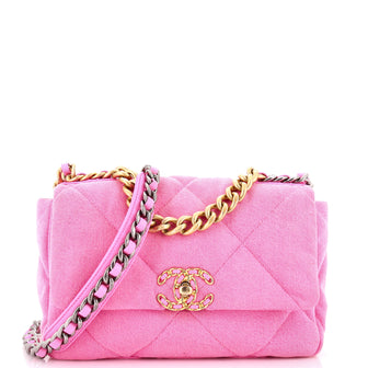 Chanel 19 Flap Bag Quilted Denim Medium