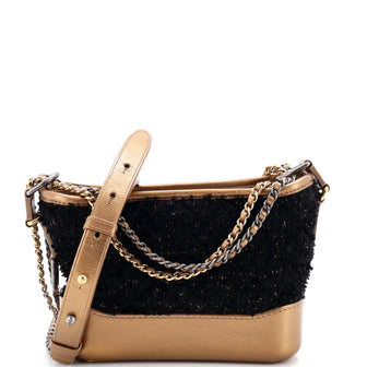 Chanel Gabrielle Hobo Quilted Tweed and Calfskin Small