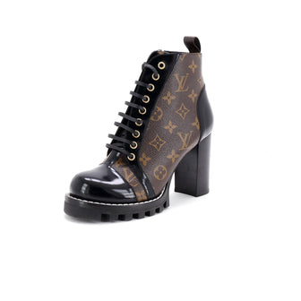 Louis Vuitton Women's Star Trail Ankle Boots Monogram Canvas with Patent