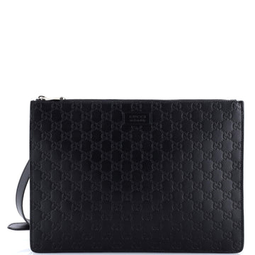 Gucci Zip Messenger Bag Guccissima Leather Large