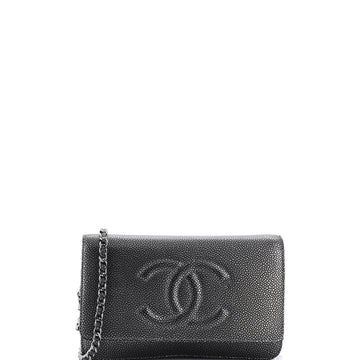 Chanel Timeless Wallet on Chain Caviar