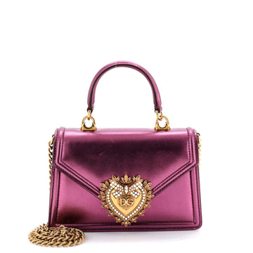 Dolce & Gabbana Devotion Top Handle Bag Leather Small
