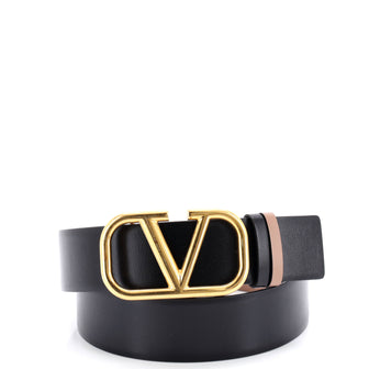 Valentino Garavani VLogo Reversible Belt Leather Wide