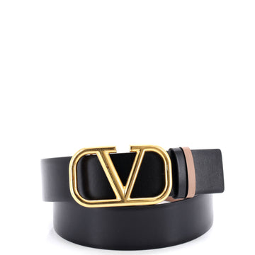 Valentino Garavani VLogo Reversible Belt Leather Wide