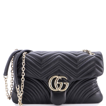 Gucci GG Marmont Flap Bag Matelasse Leather Medium