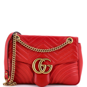 Gucci GG Marmont Flap Bag Matelasse Leather Medium
