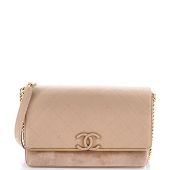 Chanel Lady Coco Flap Bag Quilted Caviar and Suede Medium