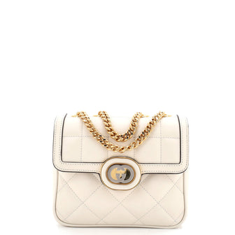 Gucci Deco Chain Flap Bag Mixed Matelasse Leather Mini