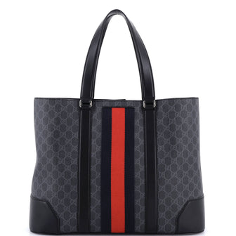 Gucci Web Open Tote GG Coated Canvas Large
