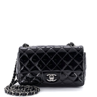 Chanel Classic Single Flap Bag Quilted Patent Mini
