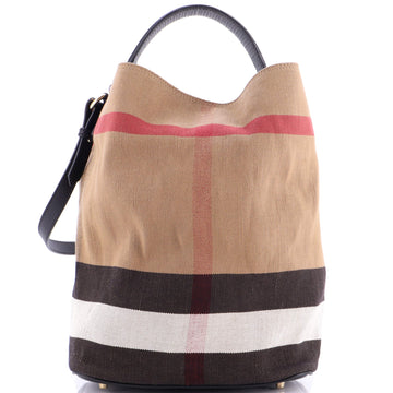 Burberry Ashby Bag House Check Canvas Medium