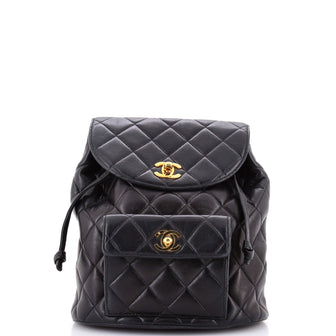 Chanel Vintage CC Pocket Backpack Quilted Lambskin Small