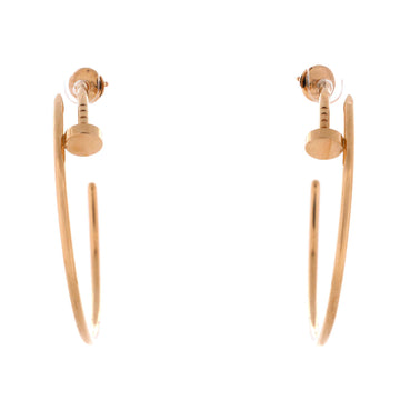 Cartier Juste un Clou Hoop Earrings 18K Rose Gold XL