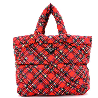 Prada Padded Tote Bag Quilted Printed Re-Nylon Medium