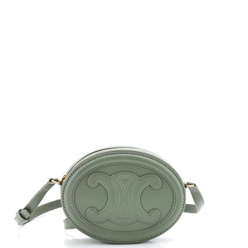 Celine Triomphe Oval Crossbody Bag Leather Mini