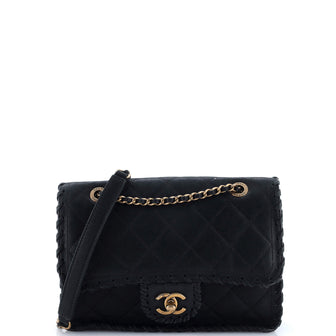 Chanel Happy Stitch Flap Bag Quilted Velvet Calfskin Small