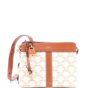 Celine Teen Cabas De France Bag Triomphe Coated Canvas Small