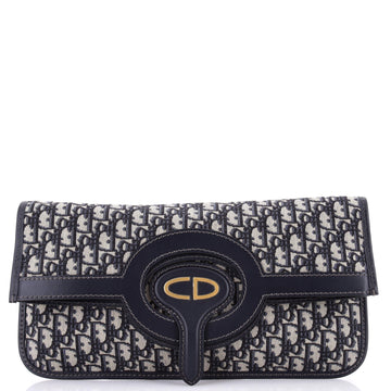 Christian Dior Fold Over Clutch Oblique Canvas