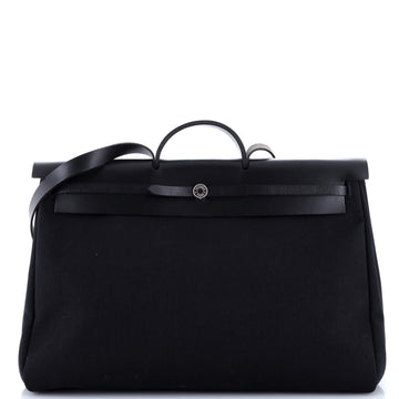 Hermes Herbag Zip Leather and Toile 50