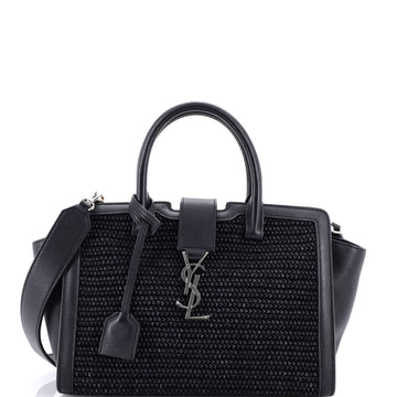 Saint Laurent Monogram Cabas Downtown Raffia and Leather Baby