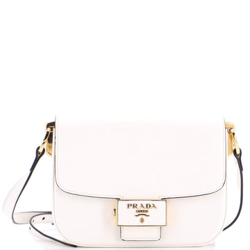 Prada Embleme Flap Bag Saffiano Leather Small