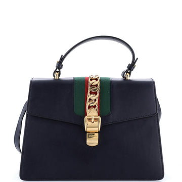 Gucci Sylvie Top Handle Bag Leather Medium