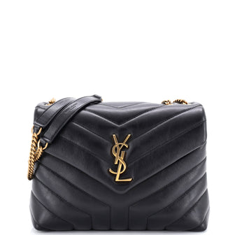 Saint Laurent Loulou Shoulder Bag Matelasse Chevron Leather Small