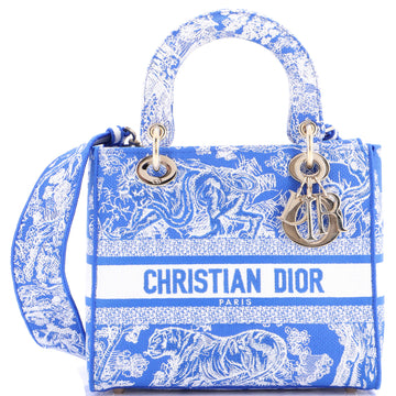 Christian Dior Toile de Jouy Lady D-Lite Bag Embroidered Canvas