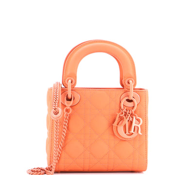 Christian Dior Ultra Matte Lady Dior Chain Bag Cannage Quilt Calfskin Mini