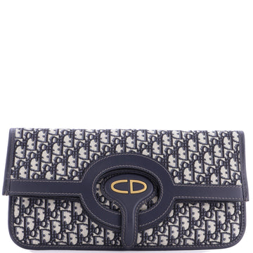 Christian Dior Fold Over Clutch Oblique Canvas