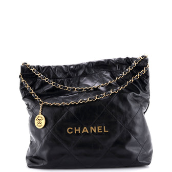 Chanel 22 Chain Hobo Quilted Calfskin Medium