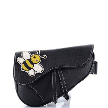 Christian Dior KAWS Saddle Crossbody Bag Leather with Applique
