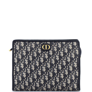 Christian Dior 30 Montaigne Zip Pouch Oblique Canvas Medium